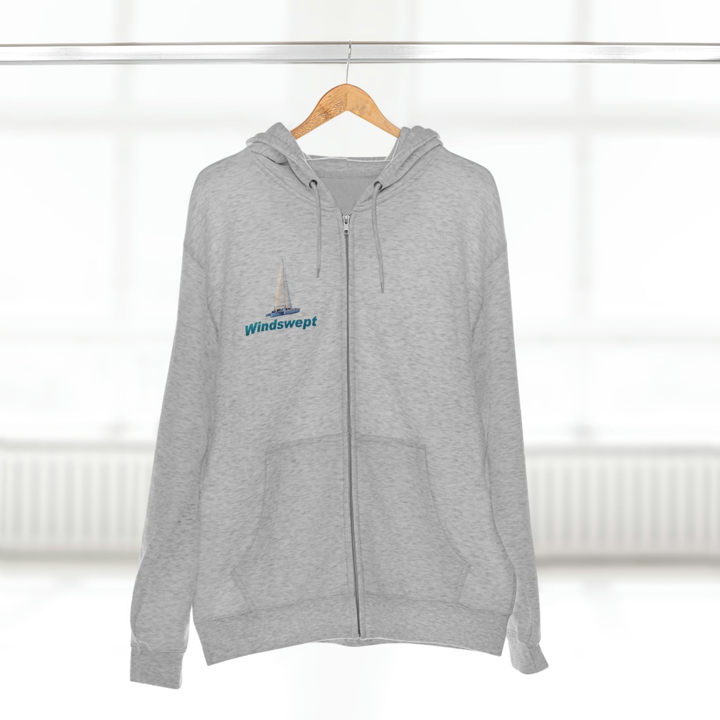 Unisex Premium Full Zip Hoodie, Sister Whisper graphic by John Ryerson Bredin