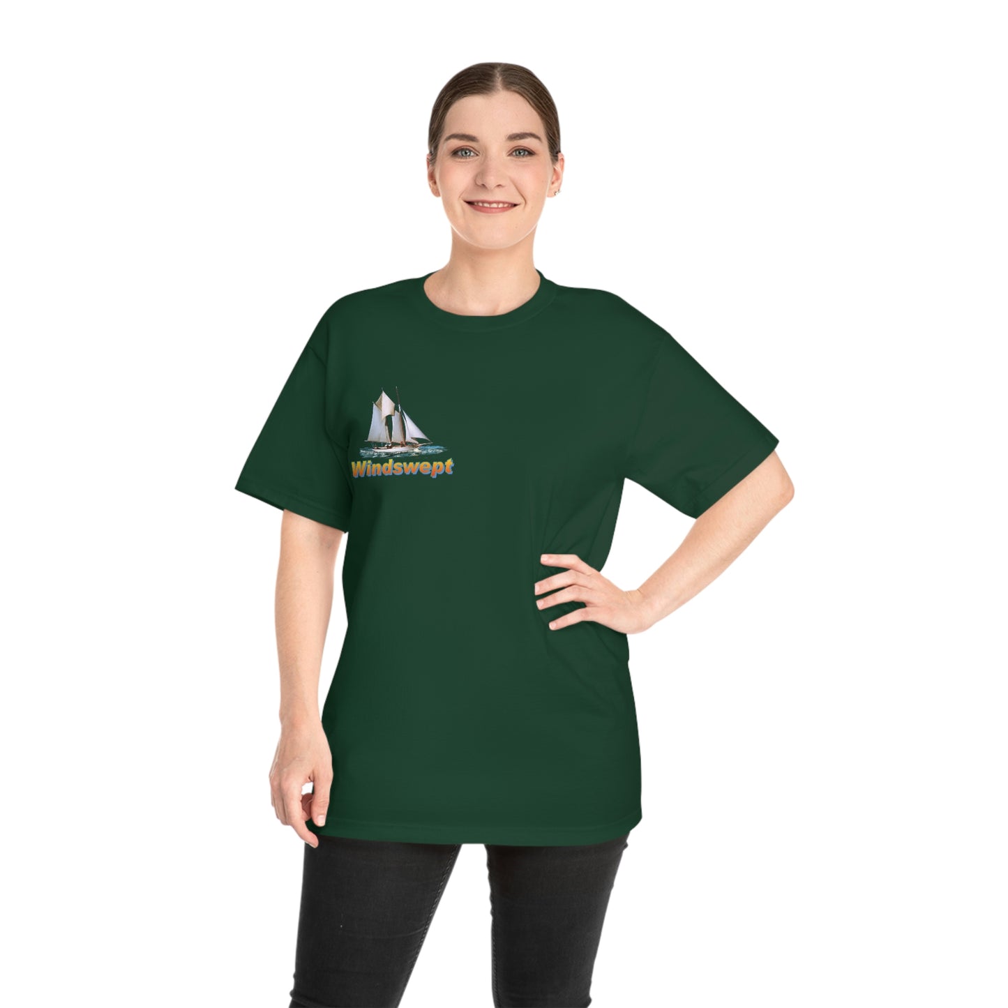 Windswept T-Shirt, Pocket Area William H Aubrey sailboat. Unisex Hammer™ T-shirt