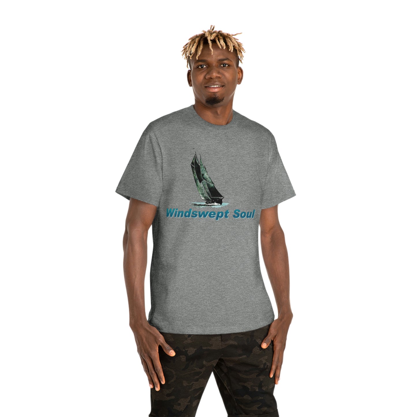 Windswept Soul T-Shirt, Bluenose sailboat. Unisex Hammer™ T-shirt.