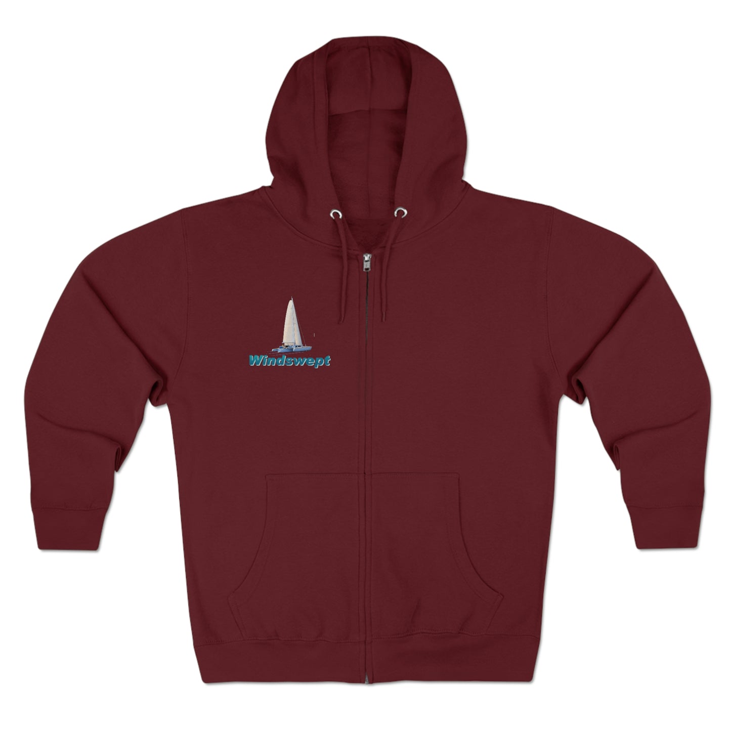 Unisex Premium Full Zip Hoodie, Sister Whisper graphic by John Ryerson Bredin