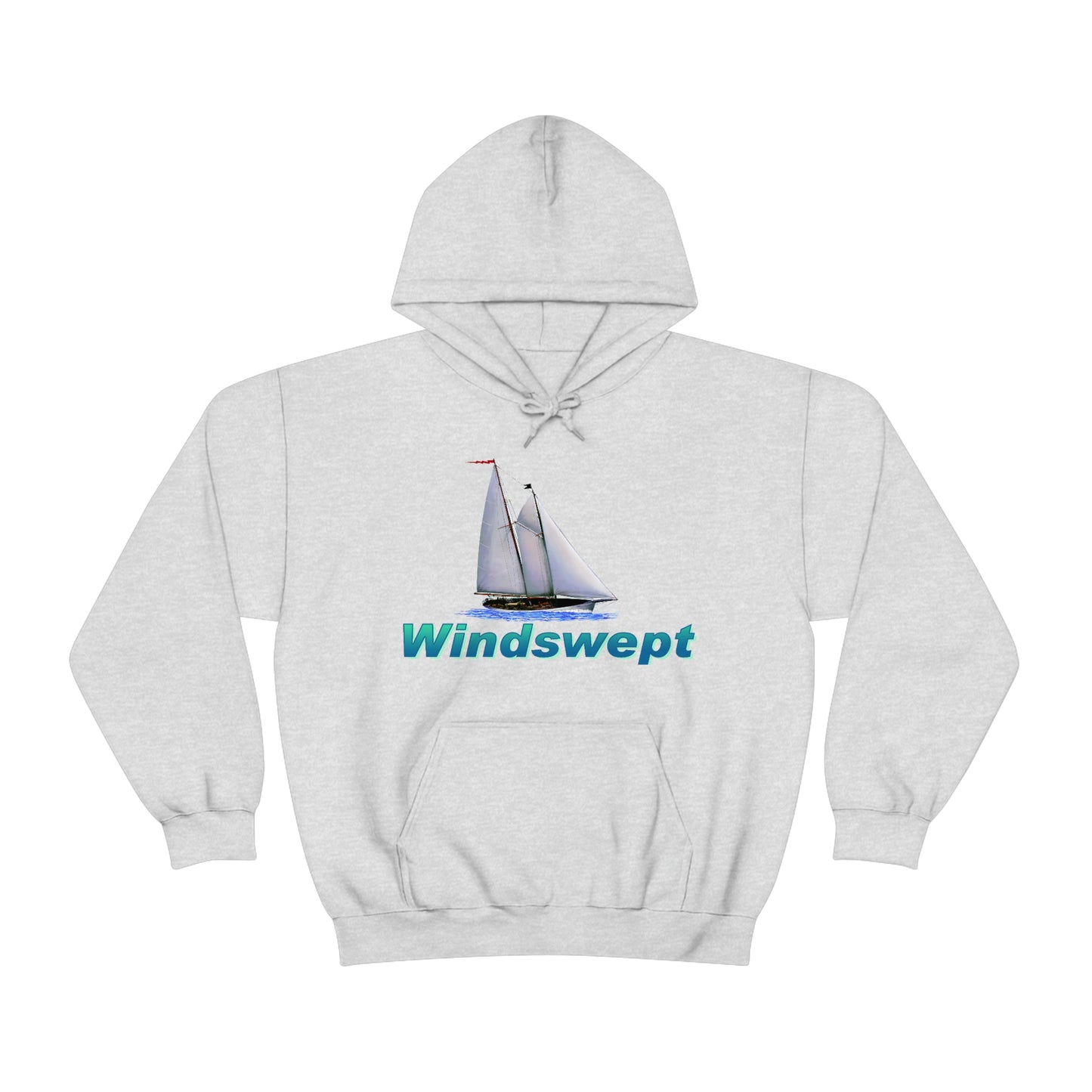 Unisex Heavy Blend™ Hooded Sweatshirt, Windswept, Mother Ocean design.