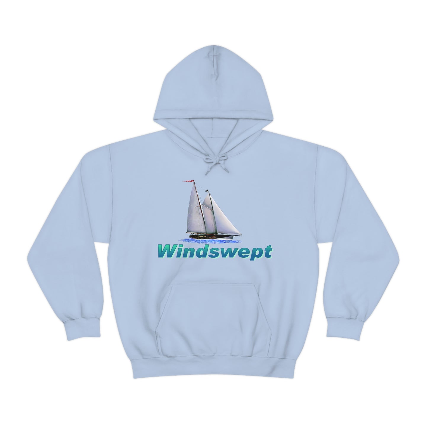 Unisex Heavy Blend™ Hooded Sweatshirt, Windswept, Mother Ocean design.