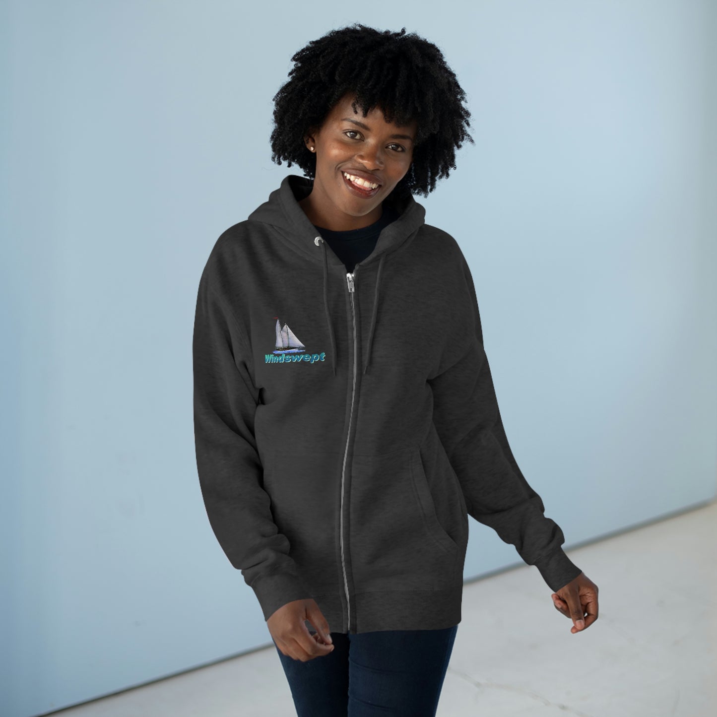 Unisex Premium Full Zip Hoodie, Mother Ocean graphic by John Ryerson Bredin