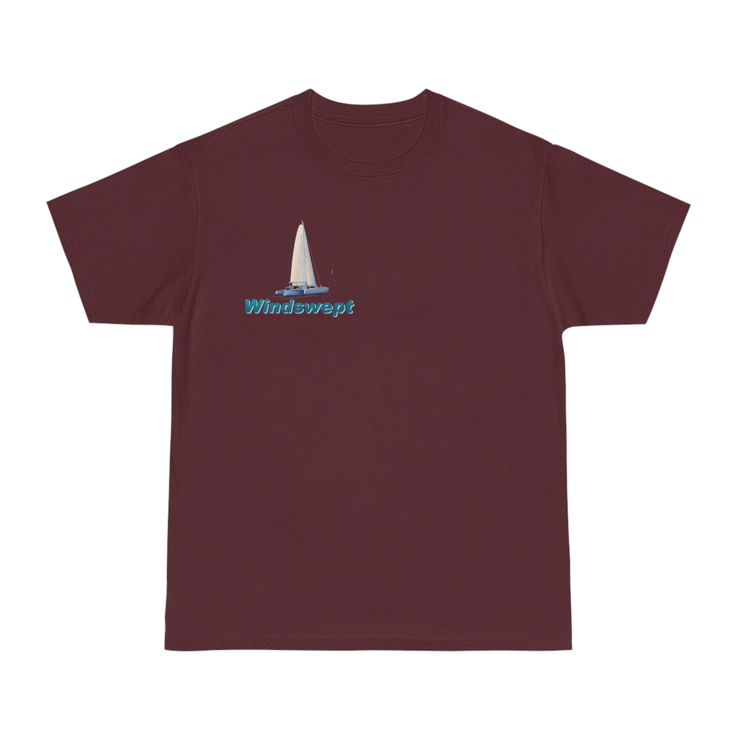Windswept T-Shirt, Sister Whisper Trimaran. Unisex Hammer™ T-shirt. Artwork by John Ryerson Bredin.