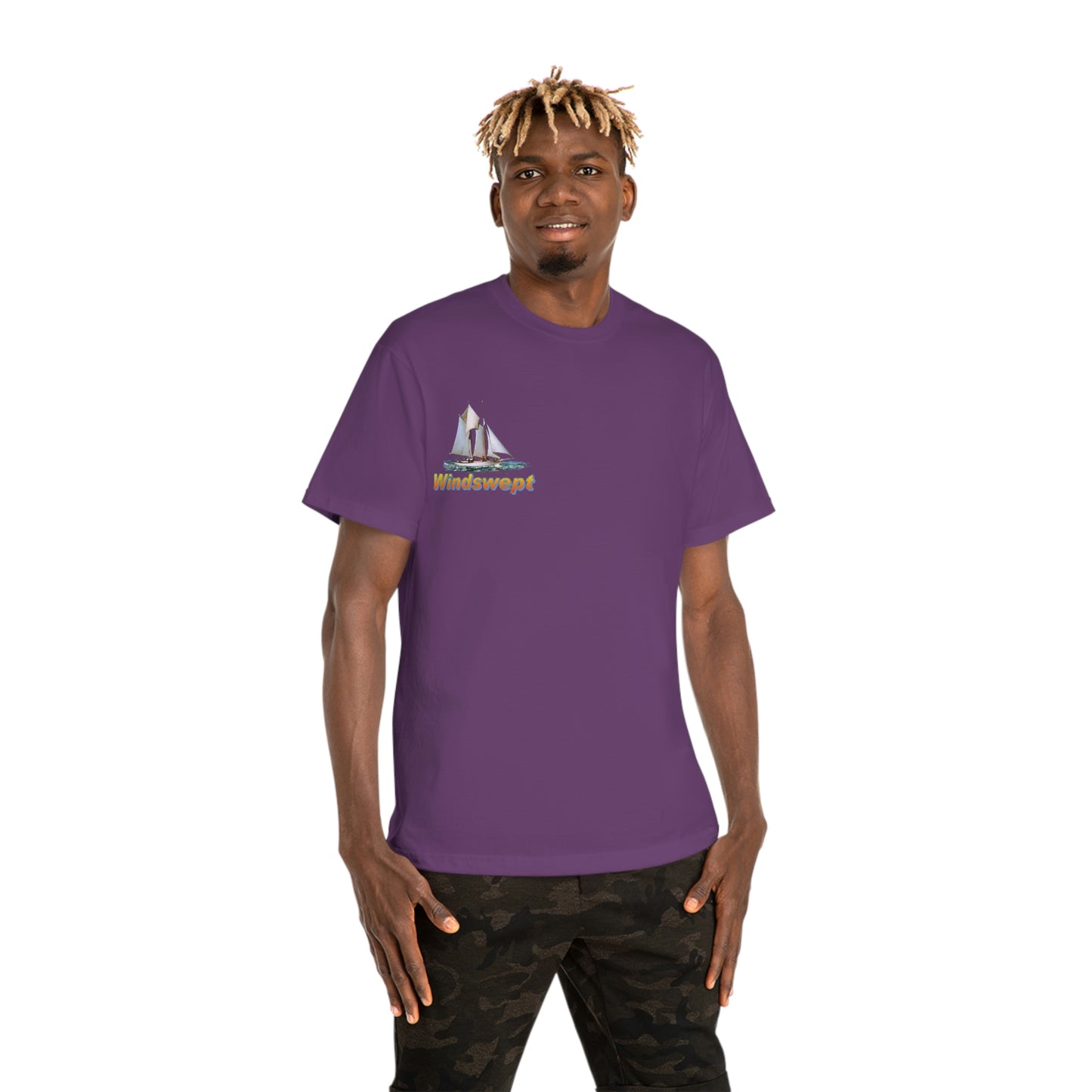 Windswept T-Shirt, Pocket Area William H Aubrey sailboat. Unisex Hammer™ T-shirt