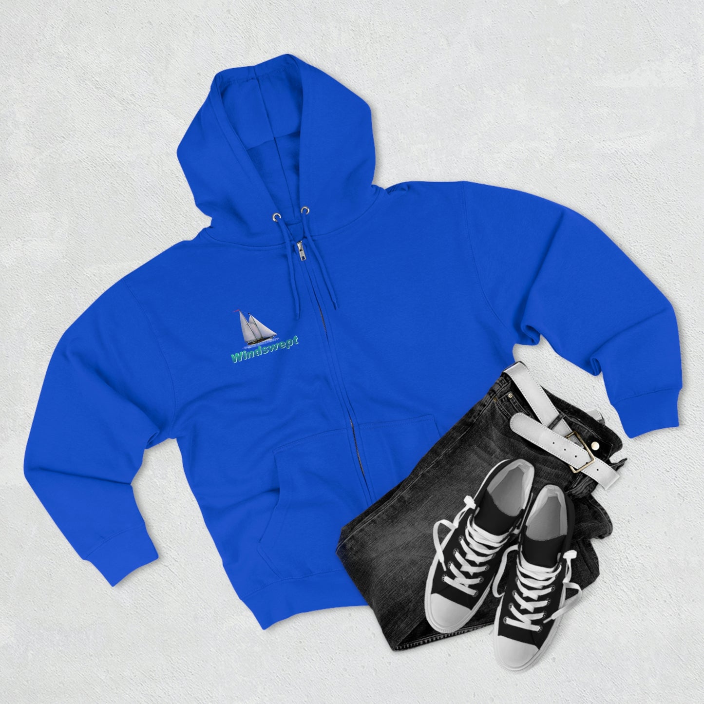 Unisex Premium Full Zip Hoodie, Mother Ocean graphic by John Ryerson Bredin