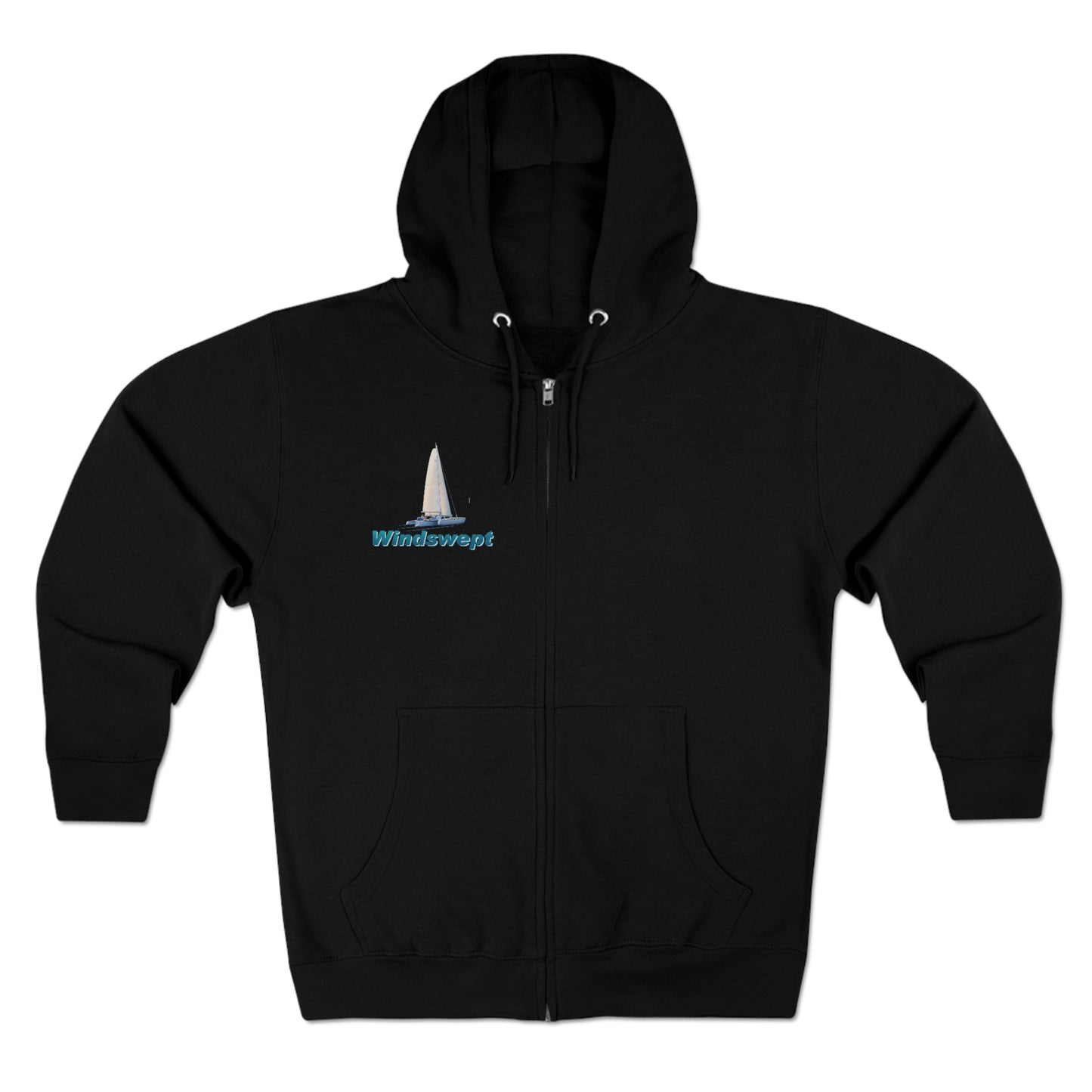 Unisex Premium Full Zip Hoodie, Sister Whisper graphic by John Ryerson Bredin