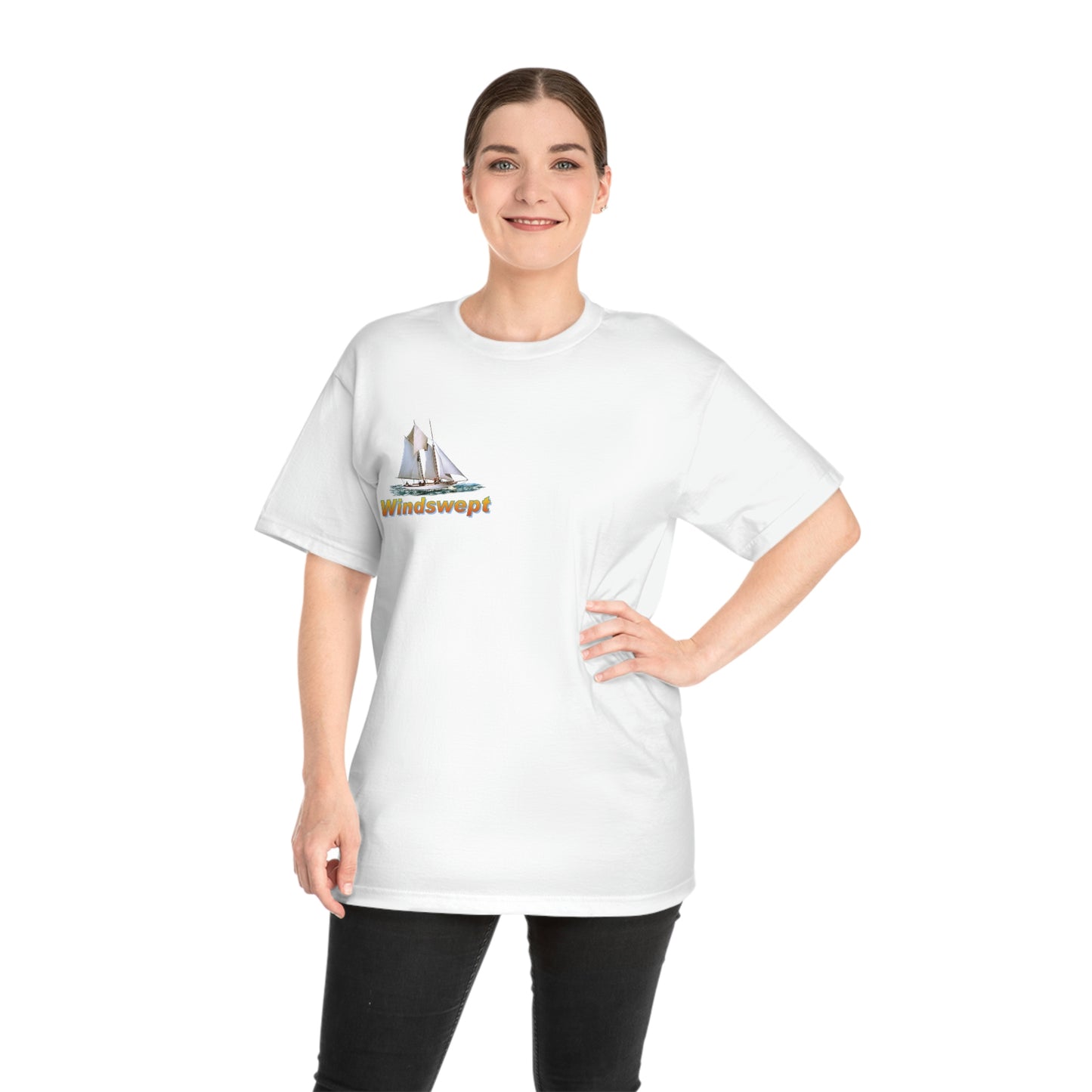 Windswept T-Shirt, Pocket Area William H Aubrey sailboat. Unisex Hammer™ T-shirt