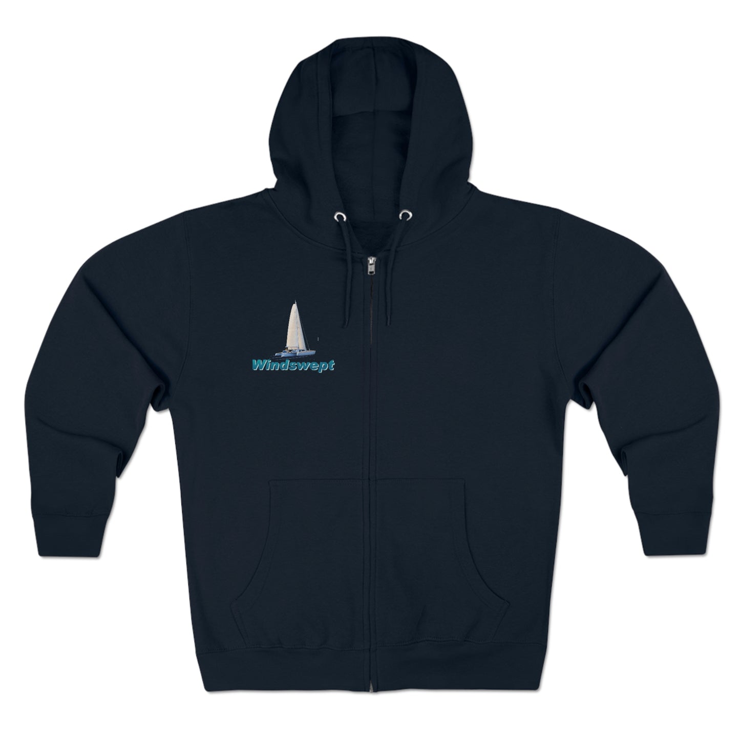 Unisex Premium Full Zip Hoodie, Sister Whisper graphic by John Ryerson Bredin