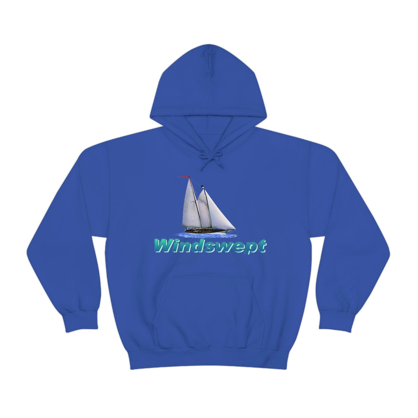 Unisex Heavy Blend™ Hooded Sweatshirt, Windswept, Mother Ocean design.