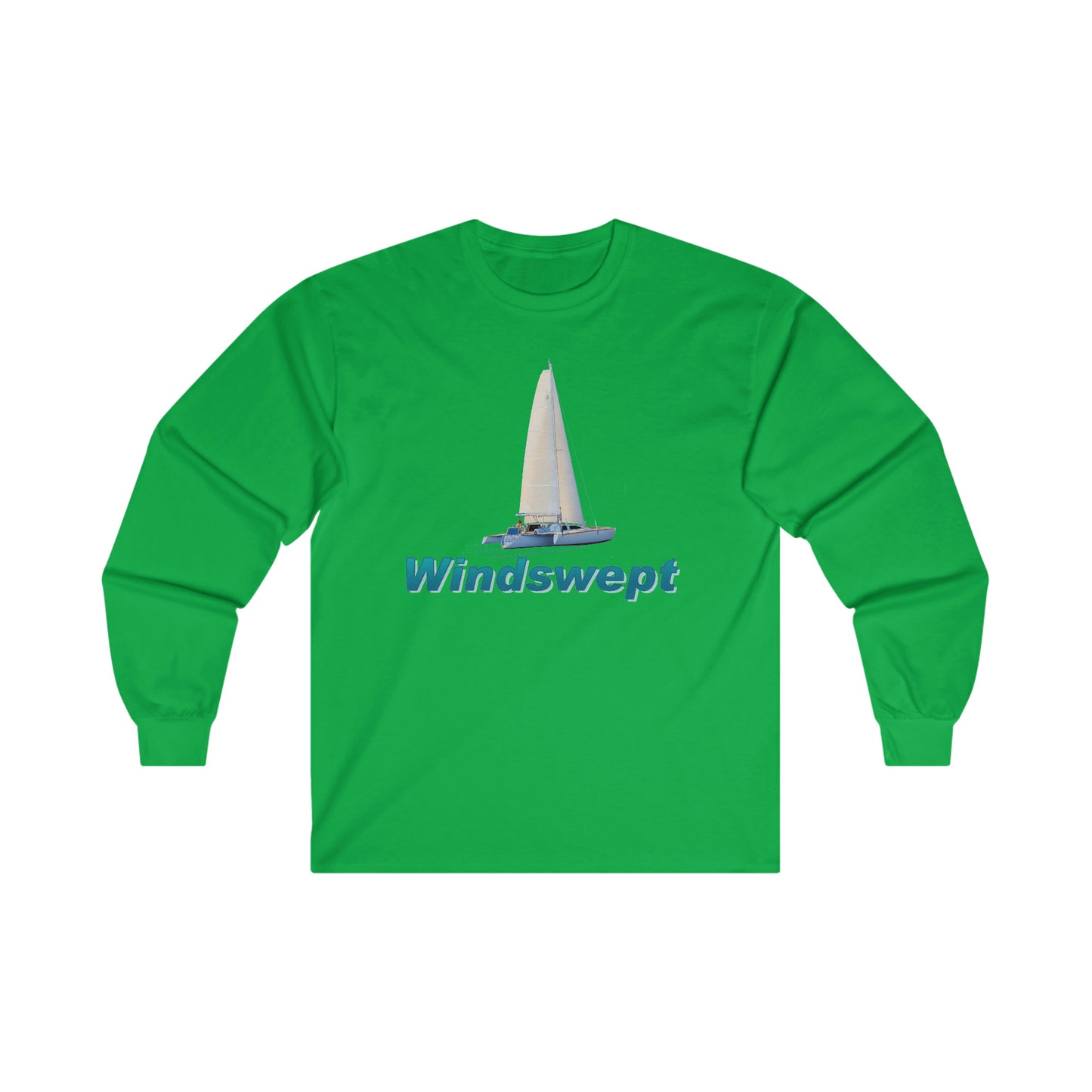 Ultra Cotton Long Sleeve Tee. Sister Whisper sailboat. By John Ryerson Bredin.