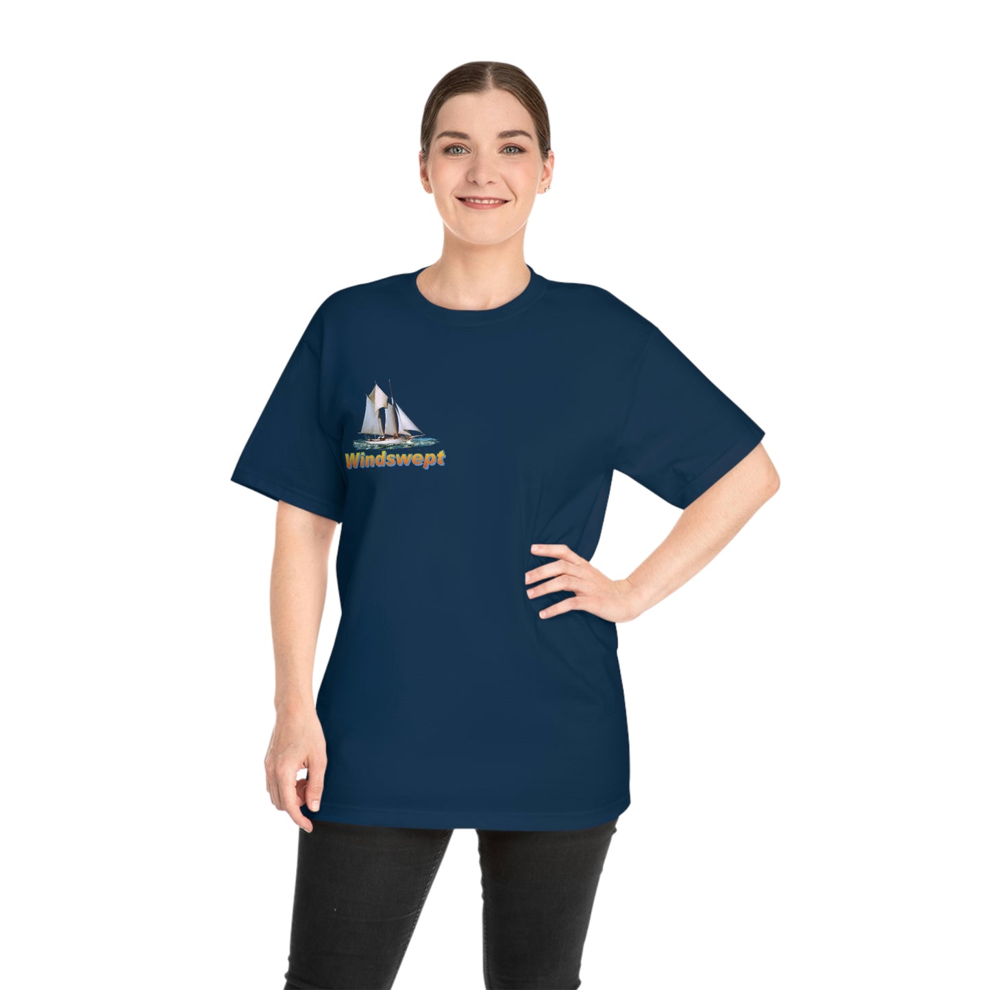 Windswept T-Shirt, Pocket Area William H Aubrey sailboat. Unisex Hammer™ T-shirt