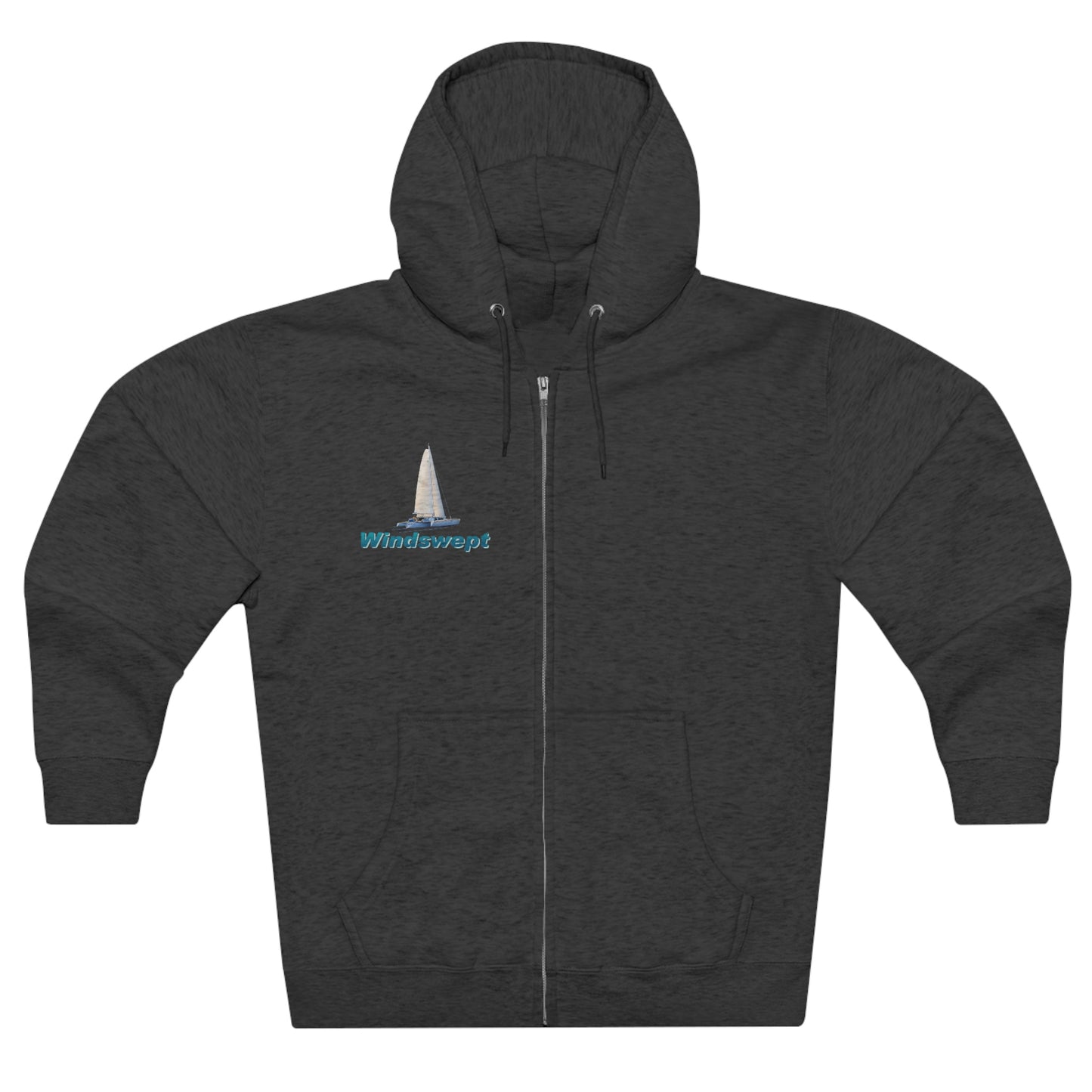Unisex Premium Full Zip Hoodie, Sister Whisper graphic by John Ryerson Bredin