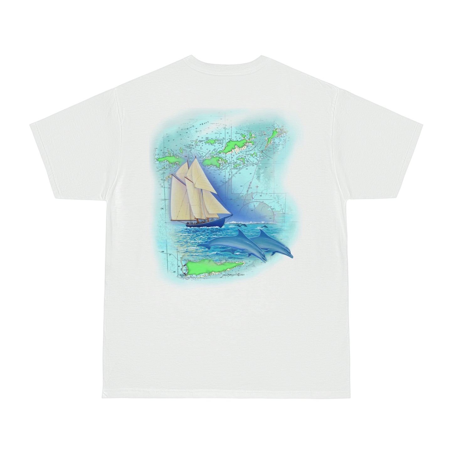 Windswept Soul T-Shirt, Bluenose sailboat. Unisex Hammer™ T-shirt.