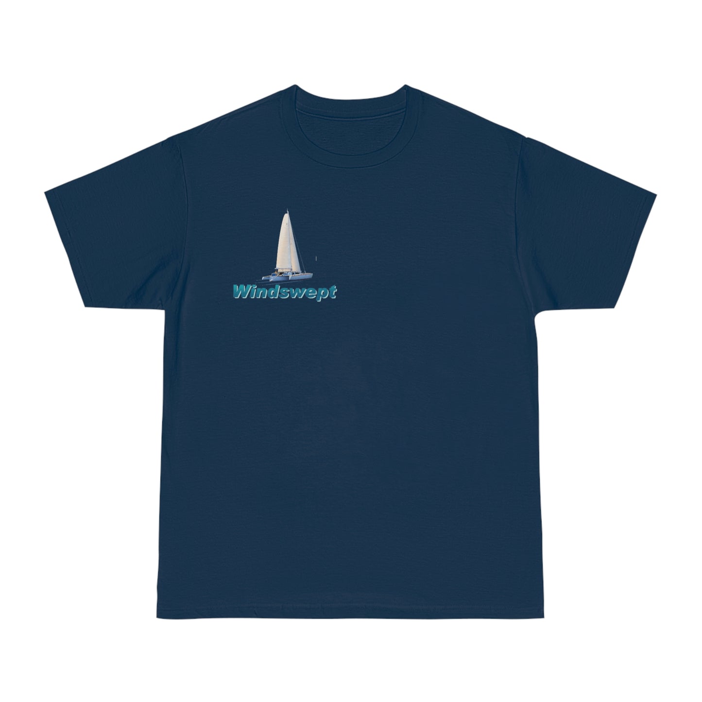Windswept T-Shirt, Sister Whisper Trimaran. Unisex Hammer™ T-shirt. Artwork by John Ryerson Bredin.