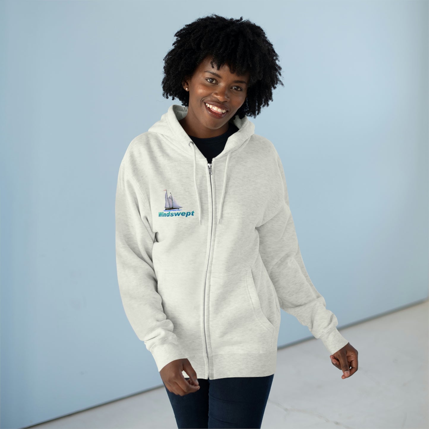 Unisex Premium Full Zip Hoodie, Mother Ocean graphic by John Ryerson Bredin
