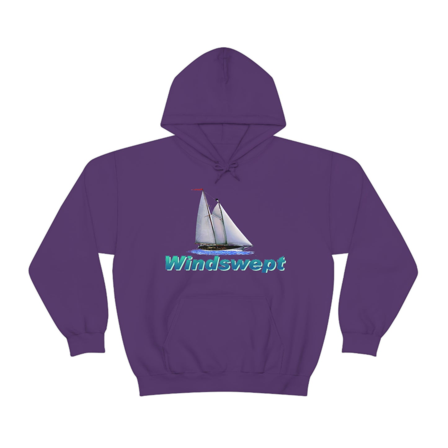 Unisex Heavy Blend™ Hooded Sweatshirt, Windswept, Mother Ocean design.