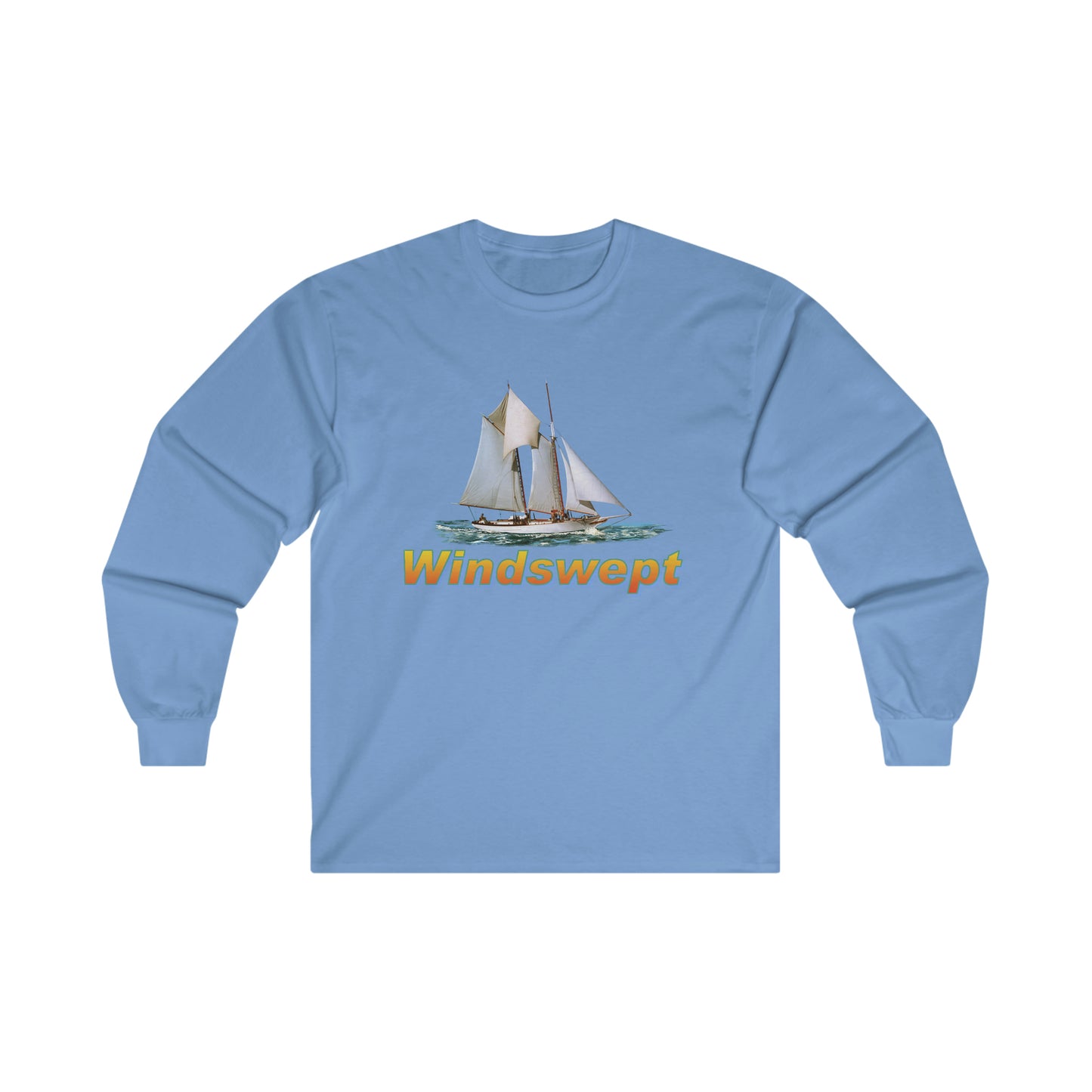 Ultra Cotton Long Sleeve Tee, W.H. Aubrey Sailboat. By John Ryerson Bredin