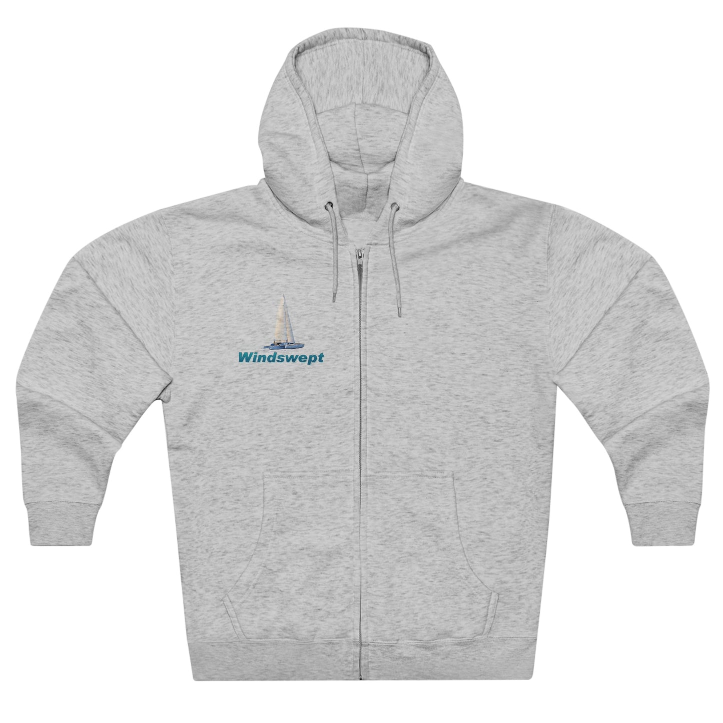 Unisex Premium Full Zip Hoodie, Sister Whisper graphic by John Ryerson Bredin