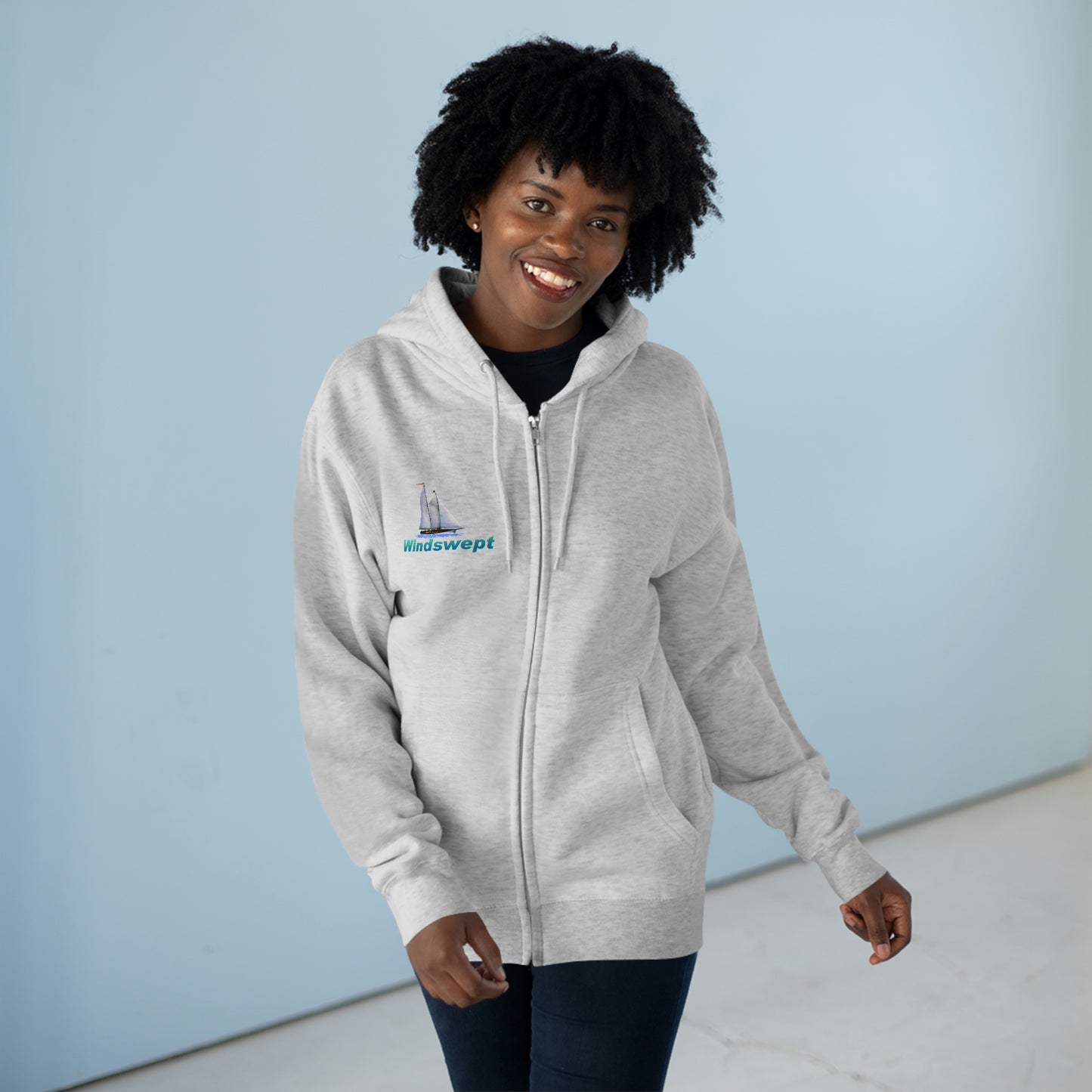 Unisex Premium Full Zip Hoodie, Mother Ocean graphic by John Ryerson Bredin