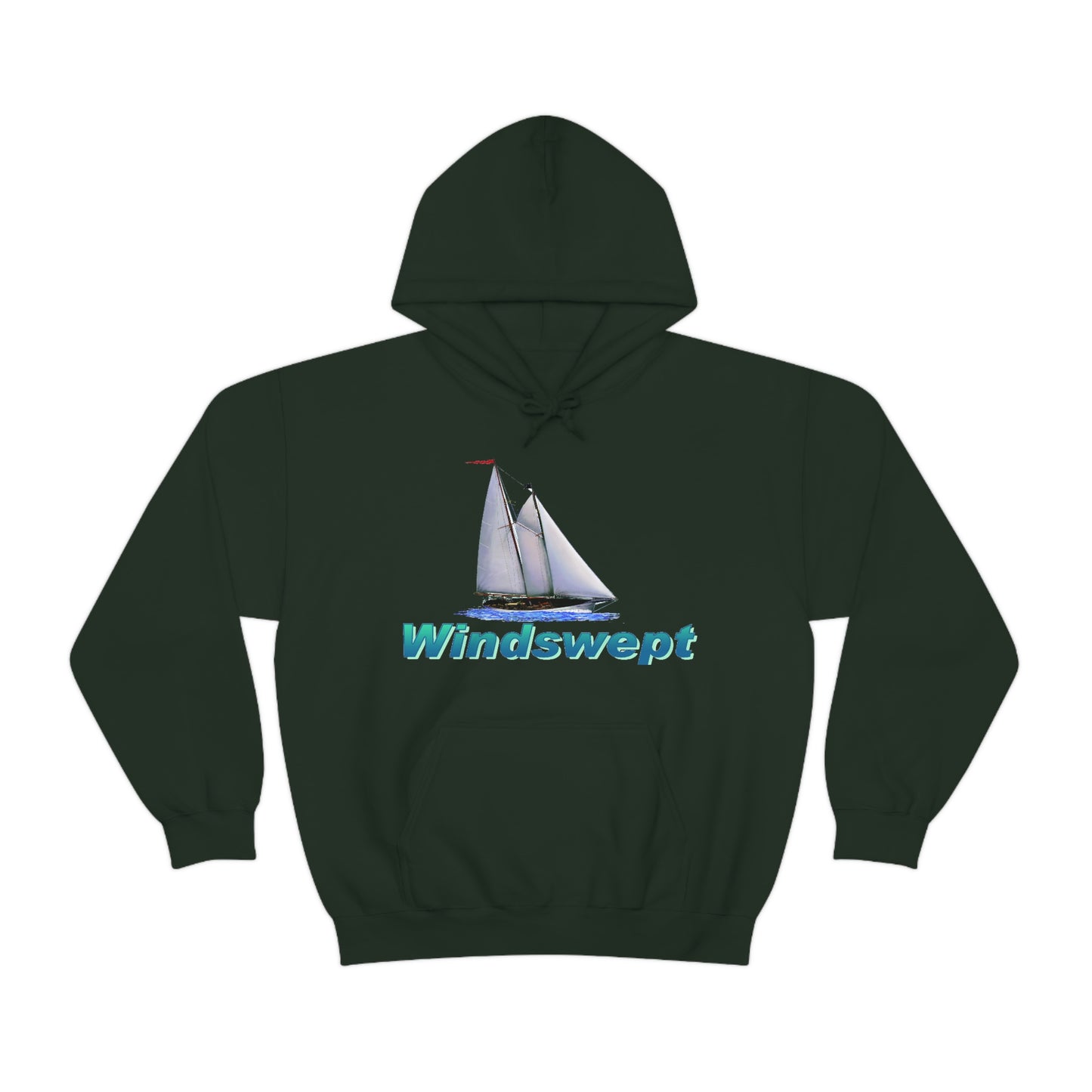 Unisex Heavy Blend™ Hooded Sweatshirt, Windswept, Mother Ocean design.