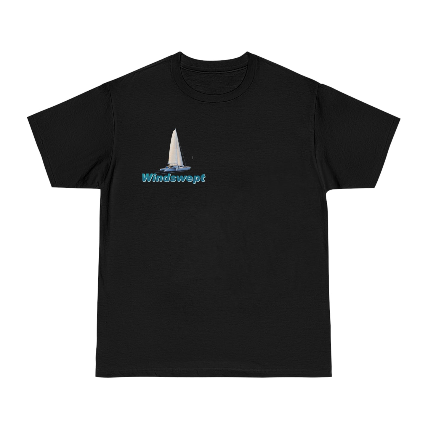 Windswept T-Shirt, Sister Whisper Trimaran. Unisex Hammer™ T-shirt. Artwork by John Ryerson Bredin.