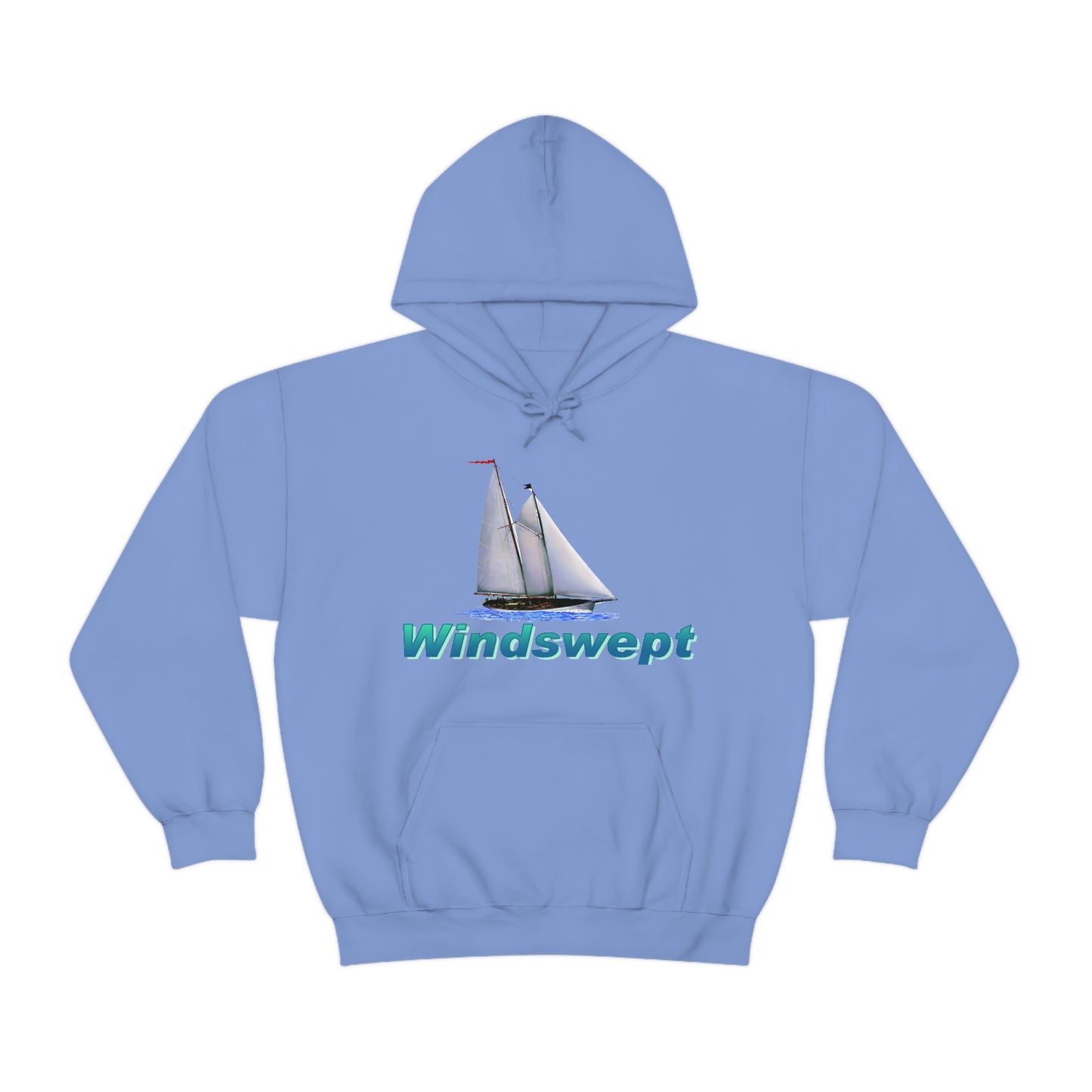 Unisex Heavy Blend™ Hooded Sweatshirt, Windswept, Mother Ocean design.
