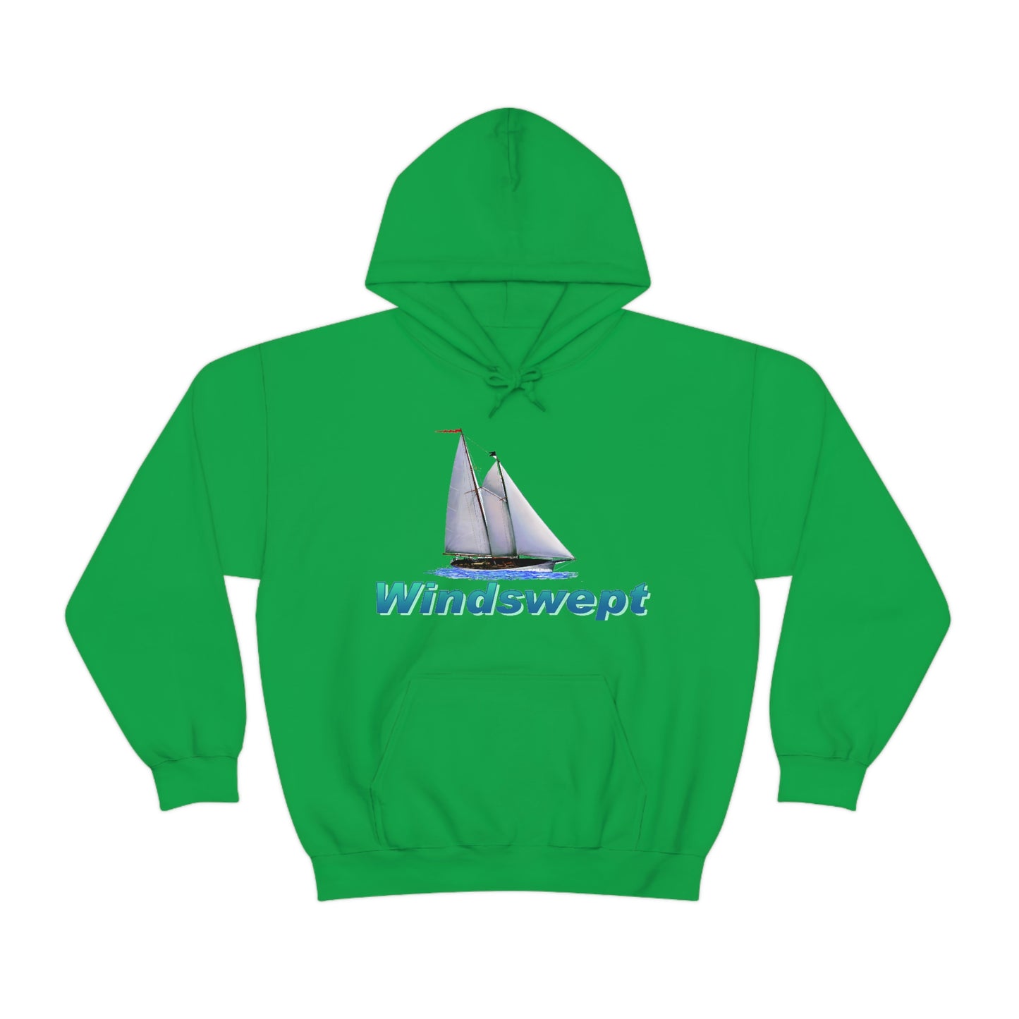 Unisex Heavy Blend™ Hooded Sweatshirt, Windswept, Mother Ocean design.