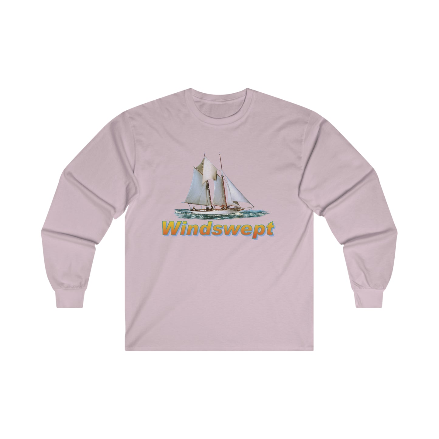 Ultra Cotton Long Sleeve Tee, W.H. Aubrey Sailboat. By John Ryerson Bredin