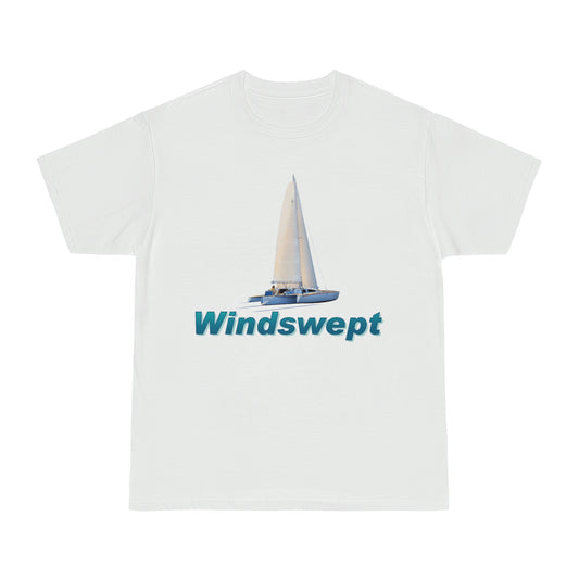 Windswept T-Shirt, Sister Whisper Trimaran. Unisex Hammer™ T-shirt. Artwork by John Ryerson Bredin.