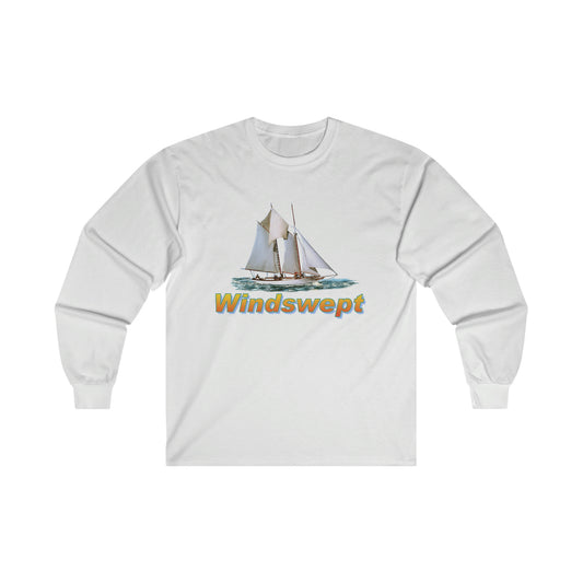 Ultra Cotton Long Sleeve Tee, W.H. Aubrey Sailboat. By John Ryerson Bredin